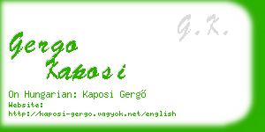 gergo kaposi business card