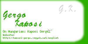 gergo kaposi business card